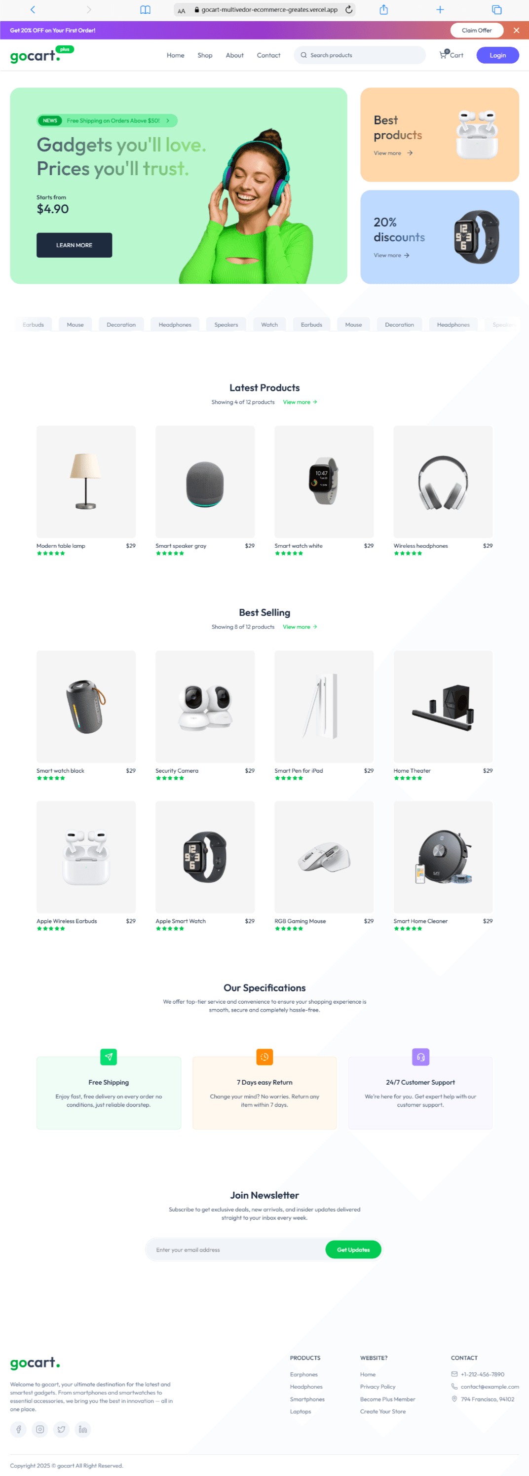 GoCart Multi-Vendor E-commerce Platform