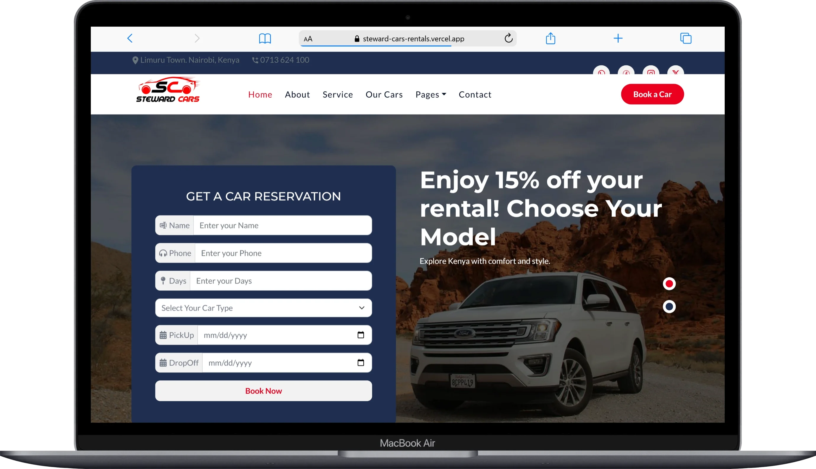Steward Cars | Car Rental Booking Platform