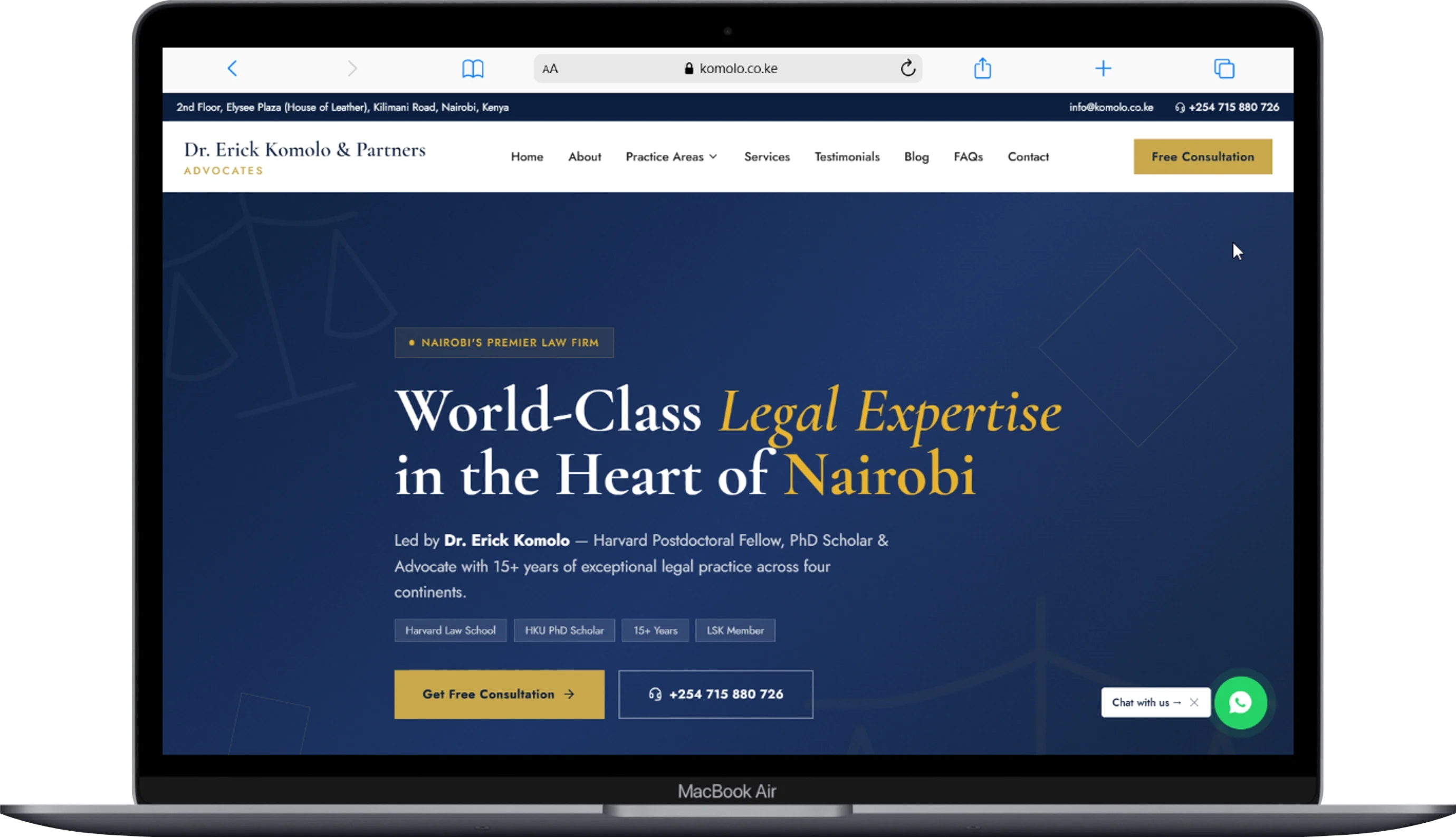 Komolo Advocates | Legal Services Website