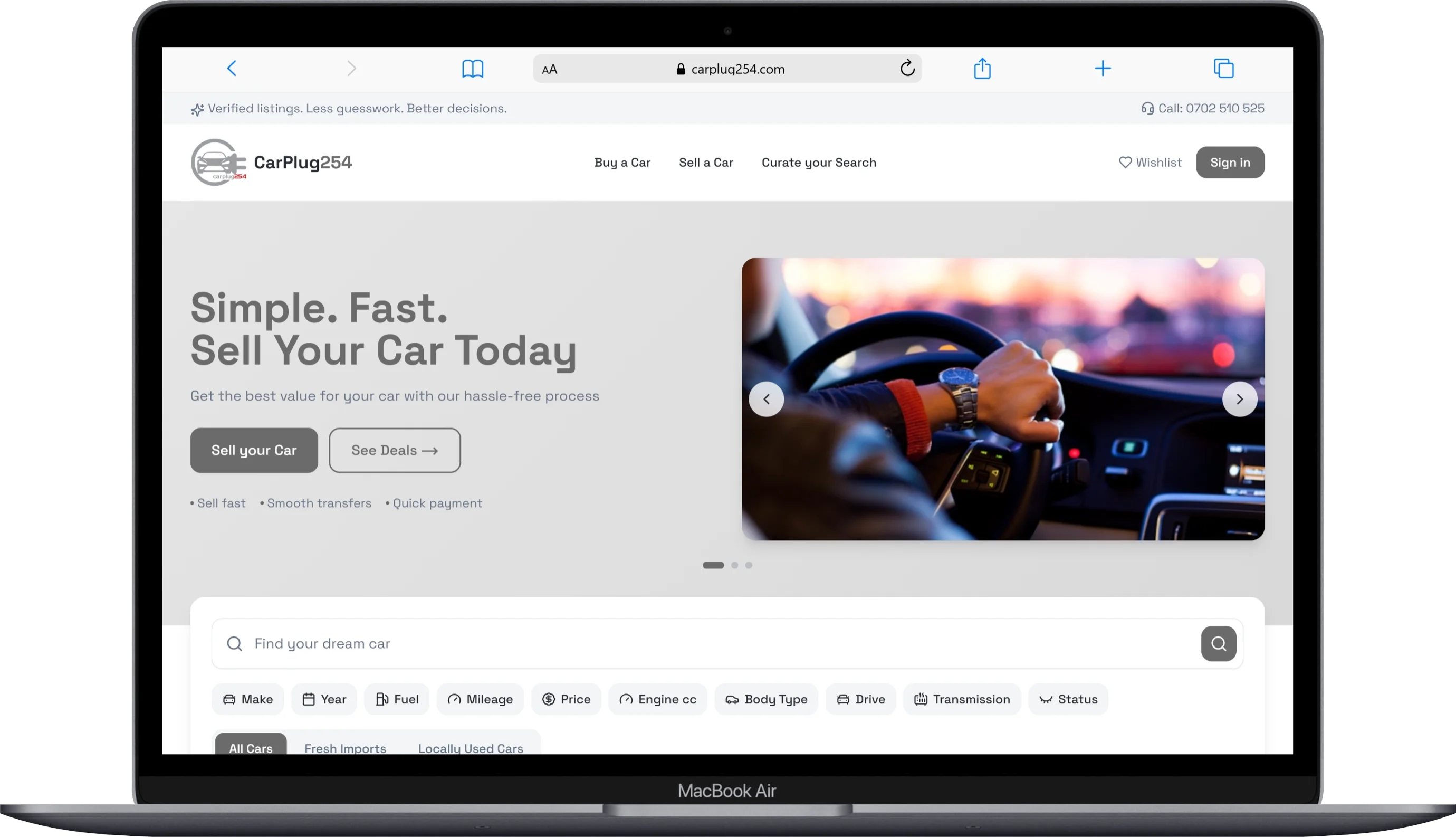 CarPlug254 | Car Dealer Website